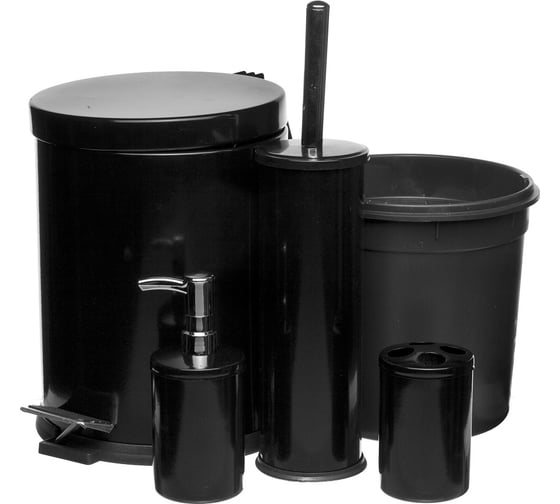 Набор для ванны NAVAKO Aquila 4set black 11083