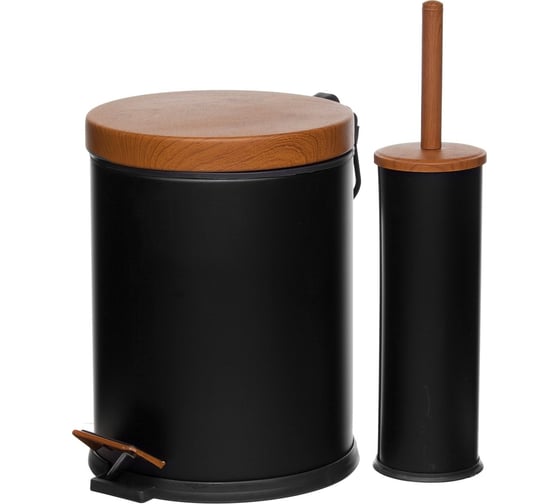 Набор для ванны NAVAKO Aquila wood 2set black 11087