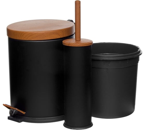 Набор для ванны NAVAKO Aquila wood 2set black 11087