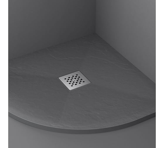 Поддон для душа VINCEA из искусственного камня, 900x900x25, антрацит VST-4SQ9090A