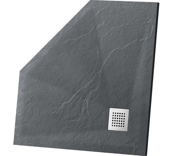 Поддон для душа VINCEA из искусственного камня, 1000x1000x25, антрацит VST-4SP1010A