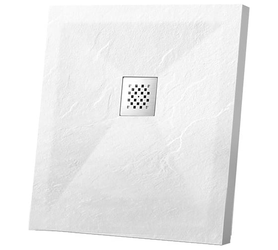Поддон для душа VINCEA из искусственного камня, 1000x1000x25, белый матовый VST-4SR1010W