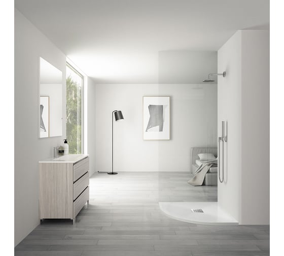 Поддон для душа VINCEA из искусственного камня, 1000x1000x25, белый матовый VST-4SQ1010W