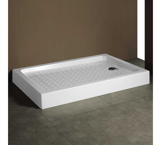 Акриловый поддон для душа VINCEA 1200x800x135, сифон Ф90 с гидрозатвором VST-2AR-8012