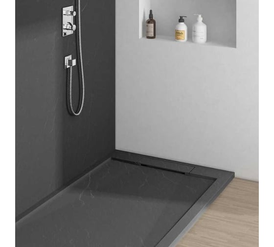 Поддон для душа VINCEA из искусственного камня, 900x1200x25, серый VST-4SRL9012G