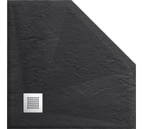 Поддон для душа VINCEA из искусственного камня, 900x900x25, антрацит VST-4SP9090A