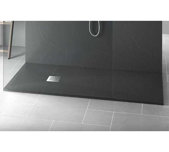 Поддон для душа VINCEA из искусственного камня, 900x900x25, антрацит VST-4SR9090A