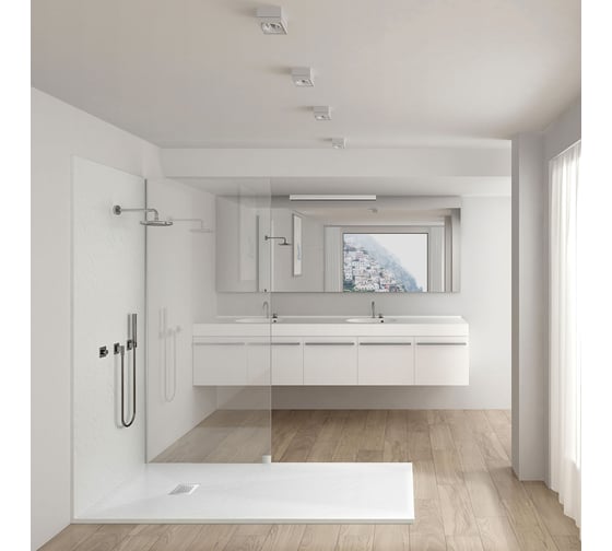 Поддон для душа VINCEA из искусственного камня, 1100x800x25, белый матовый VST-4SR8011W