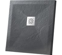 Поддон для душа VINCEA из искусственного камня, 1000x1000x25, антрацит VST-4SR1010A