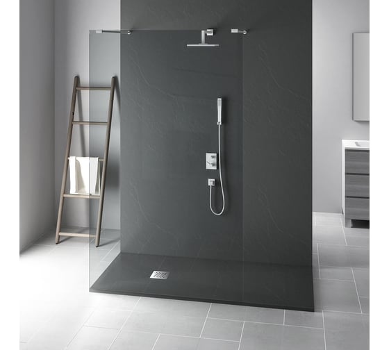 Поддон для душа VINCEA из искусственного камня, 1200x800x25, антрацит VST-4SR8012A