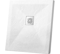 Поддон для душа VINCEA из искусственного камня, 800x800x25, белый матовый VST-4SR8080W