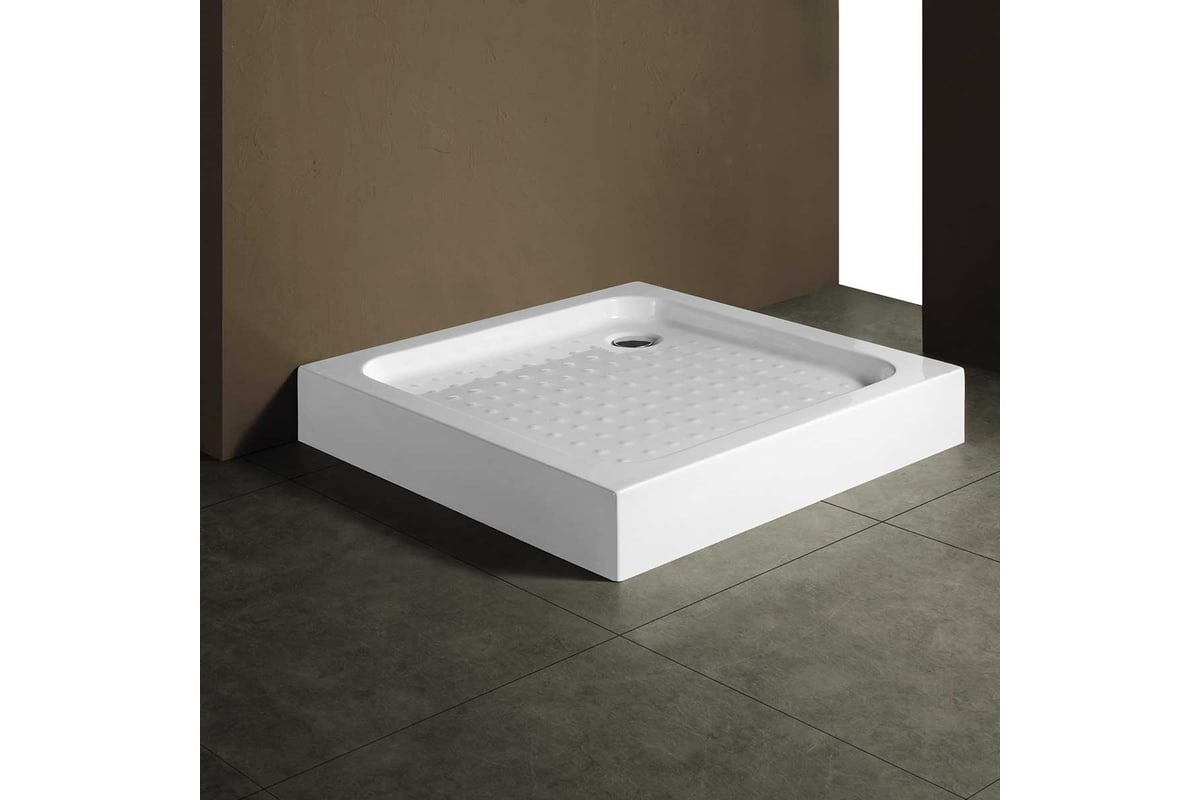 Акриловый поддон для душа VINCEA 900x900x135, сифон Ф90 с гидрозатвором ...
