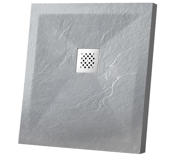 Поддон для душа VINCEA из искусственного камня, 1000x1000x25, серый VST-4SR1010G 1