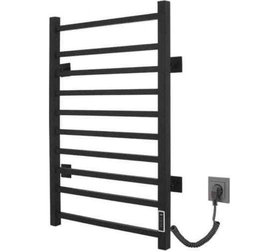 Электрический полотенцесушитель VINCEA 50x80, черный, таймер VTD-1LBE