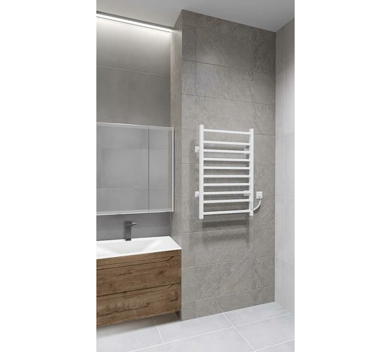 Электрический полотенцесушитель VINCEA 50x80, белый, таймер VTD-1LWE