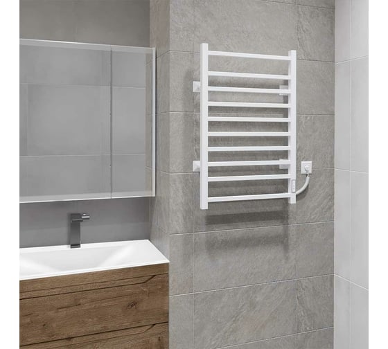 Электрический полотенцесушитель VINCEA 50x80, белый, таймер VTD-1LWE