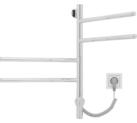 Электрический полотенцесушитель VINCEA 43x60, хром, таймер VTD-1S1CE