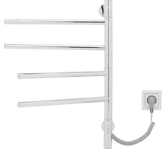 Электрический полотенцесушитель VINCEA 43x60, хром, таймер VTD-1S1CE