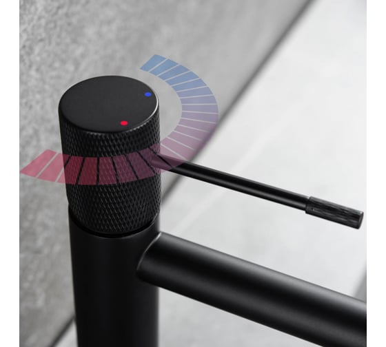 Смеситель для раковины VINCEA Desire однорычажный, черный VBF-1D1MB