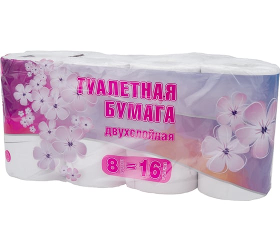 Туалетная бумага VEIRO 2 слоя, 8 шт., белая 3с28NN