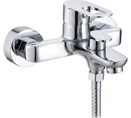 Смеситель для ванной/для душевой кабины MYNAH с коротким изливом черный, поворотный переключатель, однорычажный, картридж 35 мм M30106I