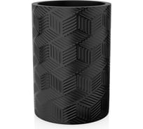 Настольный стакан для зубных щеток FORA delicate black полирезин FOR-DLB044
