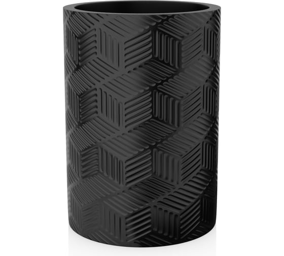 Настольный стакан для зубных щеток FORA delicate black полирезин FOR-DLB044
