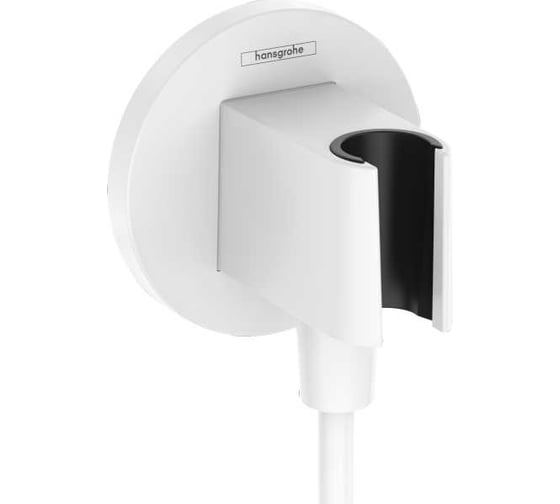 Шланговое подсоединение Hansgrohe Fixfit s с держателем душа, матовый белый 26888700 00000125181