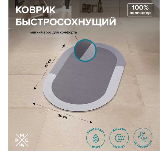 Быстросохнущий коврик РМС К-03С-50x80 РМС К-03С-50х80