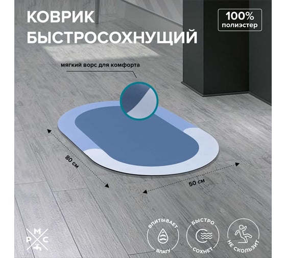 Быстросохнущий коврик РМС К-03СН-50x80 РМС К-03СН-50х80