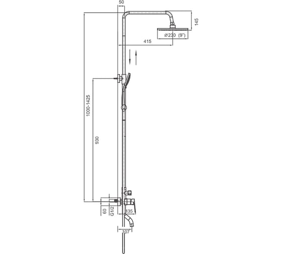 Душевая система Frap f2429 черный 550849