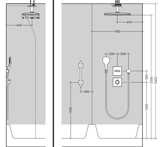 Верхний душ Hansgrohe Rainmaker select 460 2jet 24004400 00000044903