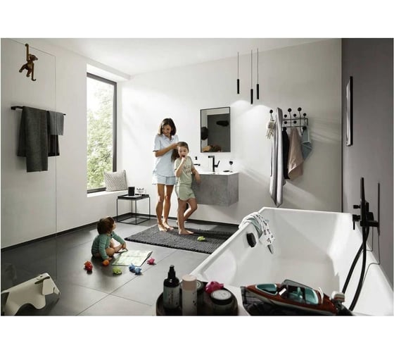 Ручной душ Hansgrohe Rainfinity baton 100 1jet матовый черный 26866670 00000082441
