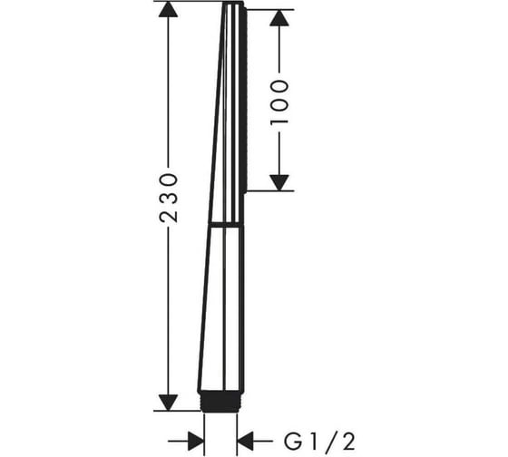 Ручной душ Hansgrohe Rainfinity baton 100 1jet матовый черный 26866670 00000082441