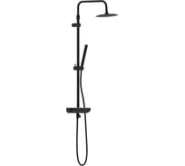 Душевая система Damixa Scandinavian Pure с ванно-душевым смесителем-полкой, черный 936730300