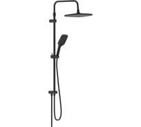 Душевая система Damixa Gala верхний душ, 300x210 мм., ручной душ 3 ф-ции, 110x260 мм, штанга 1050-1450, черный 953000300