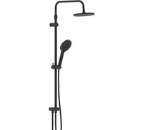 Душевая система Damixa Apollo верхний душ 235 мм, ручной душ, 3 ф-ции, 125x215 мм, душевая штанга 1050-1450, черный 947000300