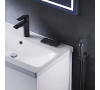 Смеситель для умывальника AM.PM Gem с гигиеническим душем, излив 99 мм, черный F90A03022