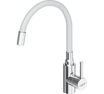 Кухонный смеситель Dorff Logic с гибким изливом, белый D3007633