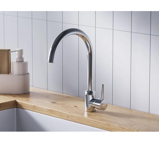 Кухонный смеситель Dorff Logic поворотный, хром D3007000