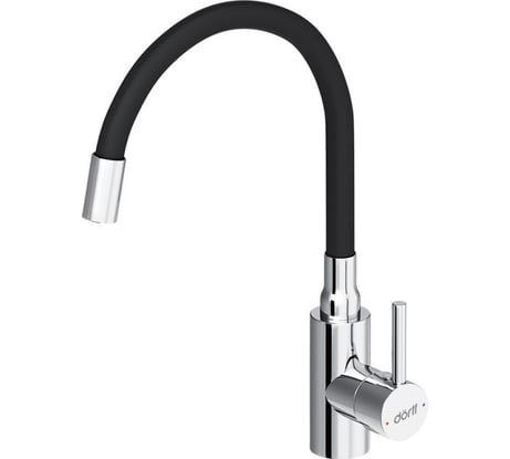 Кухонный смеситель Dorff Logic с гибким изливом, черный D3007622
