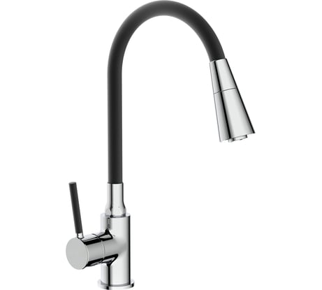 Смеситель для кухни Frap 35к f4044 гибкий излив, черный 550834