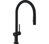 Смеситель для кухни Hansgrohe Talis с вытяжным душем матовый черный 72800670 00000082188