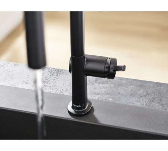 Смеситель для кухни Hansgrohe Talis с вытяжным душем матовый черный 72800670 00000082188