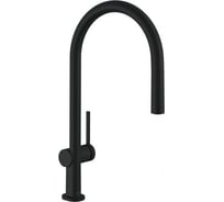 Смеситель для кухни Hansgrohe M54 talis 210 с вытяжным душем, матовый черный 72802670 00000126778
