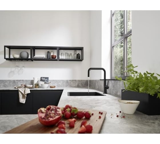 Смеситель для кухни Hansgrohe M54 talis u 220 матовый черный 72806670 00000091065