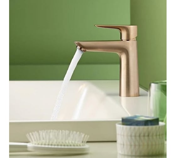 Смеситель для раковины Hansgrohe Talis e 110 без донного клапана, шлиф. бронза 71712140 00000082200