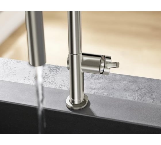 Смеситель для кухни Hansgrohe M54 talis 210 с вытяжным душем, сталь 72800800 00000083872