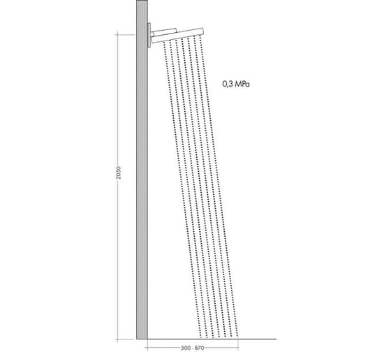 Верхний душ Hansgrohe Rainfinity 360 1jet, с настенным держателем, шлиф.бронза 26230140 00000089724
