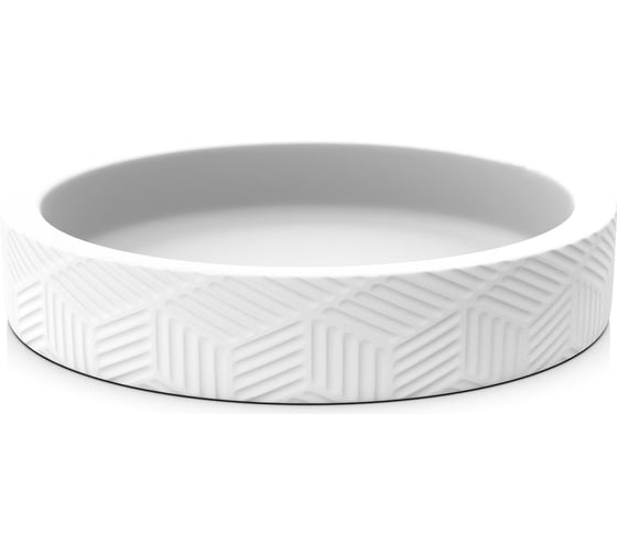 Настольная мыльница FORA delicate white, полирезин  FOR-DLW036